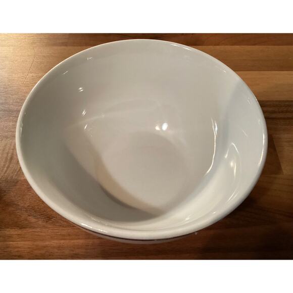 Set of 2 ONEIDA Maitre d' De Porcelain 6" Cereal Bowls White with Blue Bands - Picture 5 of 11